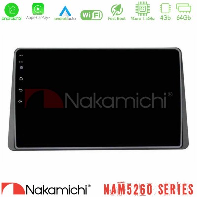 Nakamichi NAM5260 Series Dacia Duster 2022-2024 4Core Android12 4+64GB Navigation Multimedia Tablet 9″ Με Carplay & Android Auto Με Carplay & Android Auto