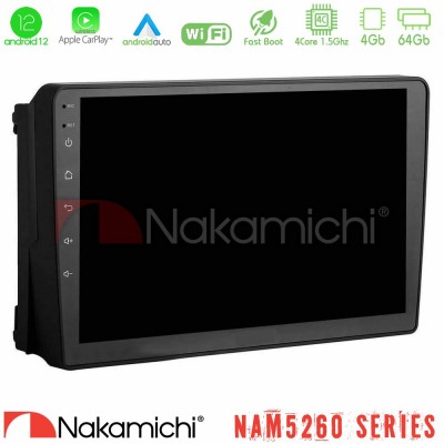 Nakamichi NAM5260 Series 4Core Android12 4+64GB Ford 2007-> Navigation Multimedia Tablet 9