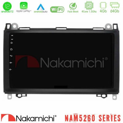 Nakamichi NAM5260 Series 4Core Android12 4+64GB Mercedes A/B/Vito/Sprinter Class Navigation Multimedia Tablet 9