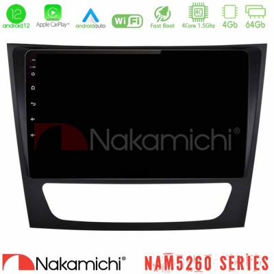 Nakamichi NAM5260 Series 4Core Android12 4+64GB Mercedes E Class / CLS Class Navigation Multimedia Tablet 9