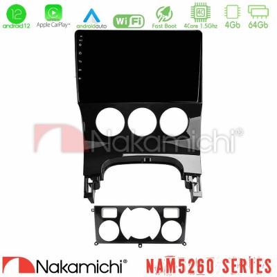 Nakamichi NAM5260 Series 4Core Android12 4+64GB Peugeot 3008 AUTO A/C Navigation Multimedia Tablet 9