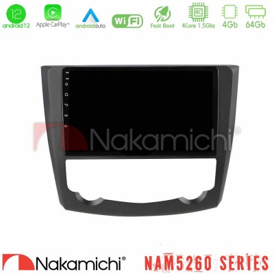 Nakamichi NAM5260 Series 4Core Android12 4+64GB Renault Kadjar Navigation Multimedia Tablet 9