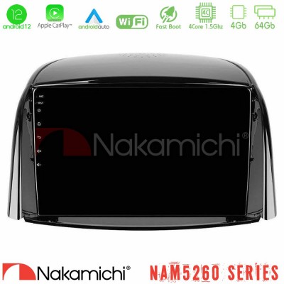 Nakamichi NAM5260 Series 4Core Android12 4+64GB Renault Koleos 2007-2015 Navigation Multimedia Tablet 9