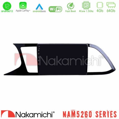 Nakamichi NAM5260 Series 4Core Android12 4+64GB Seat Leon 2013 – 2019 Navigation Multimedia Tablet 9