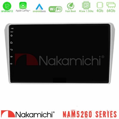 Nakamichi NAM5260 Series 4Core Android12 4+64GB Toyota Avensis T25 02/2003–2008 Navigation Multimedia Tablet 9