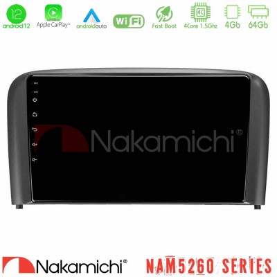 Nakamichi NAM5260 Series 4Core Android12 4+64GB Volvo S80 1998-2006 Navigation Multimedia Tablet 9