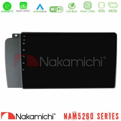 Nakamichi NAM5260 Series 4Core Android12 4+64GB Volvo S60 2004-2009 Navigation Multimedia Tablet 9