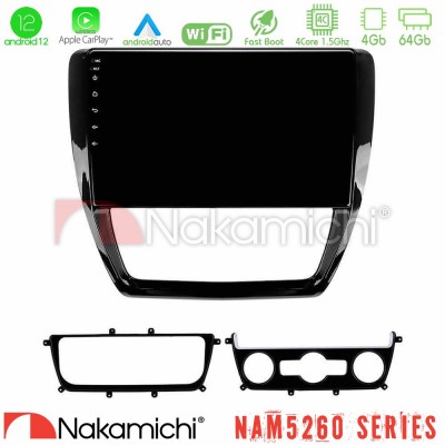 Nakamichi NAM5260 Series 4Core Android12 4+64GB VW Jetta Navigation Multimedia Tablet 10