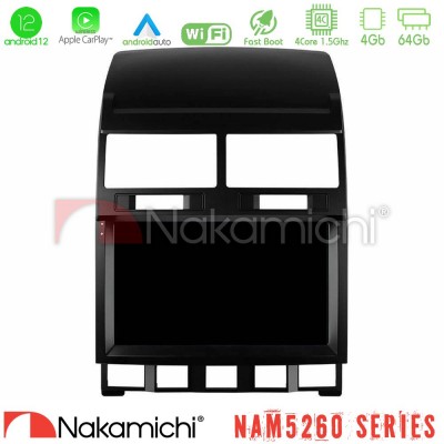 Nakamichi NAM5260 Series 4Core Android12 4+64GB VW Touareg 2002 – 2010 Navigation Multimedia Tablet 9