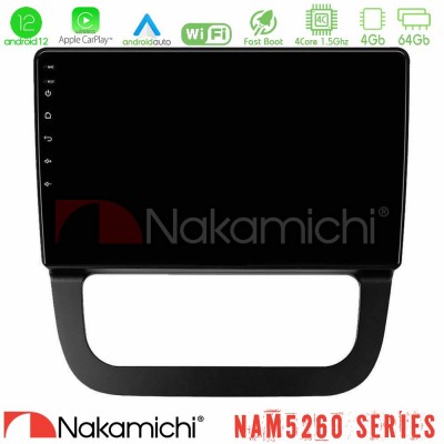 Nakamichi NAM5260 Series 4Core Android12 4+64GB VW Jetta Navigation Multimedia Tablet 10