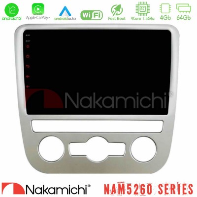 Nakamichi NAM5260 Series 4Core Android12 4+64GB VW Scirocco 2008 – 2014 Navigation Multimedia Tablet 9