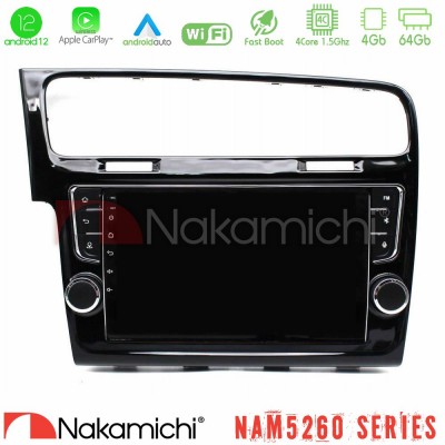 Nakamichi NAM5260 Series 4Core Android12 4+64GB VW GOLF 7 Navigation Multimedia Tablet 9