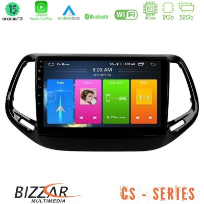 Bizzar CS Series 4Core Android13 2+32GB Jeep Compass 2017> Navigation Multimedia Tablet 10