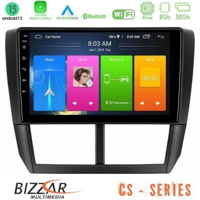 Bizzar CS Series 4Core Android13 2+32GB Subaru Forester Navigation Multimedia Tablet 9