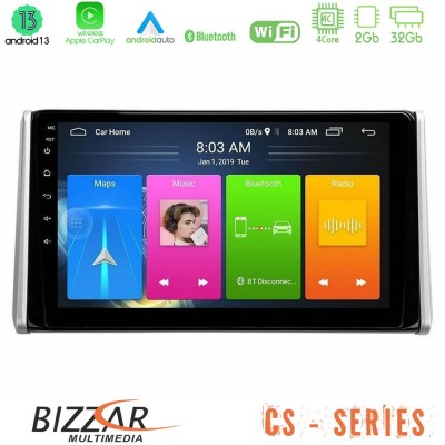 Bizzar CS Series 4Core Android13 2+32GB Toyota RAV4 2019-2023 Navigation Multimedia Tablet 10