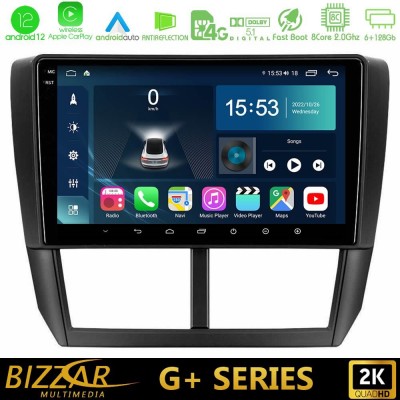 Bizzar G+ Series Subaru Forester 8core Android12 6+128GB Navigation Multimedia Tablet 9