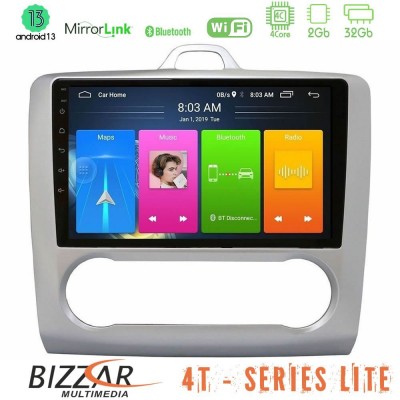 Bizzar 4T Series Ford Focus Auto AC 4Core Android13 2+32GB Navigation Multimedia Tablet 9