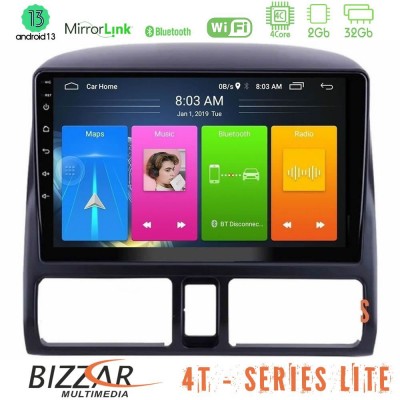 Bizzar 4T Series Honda CRV 2002-2006 4Core Android13 2+32GB Navigation Multimedia Tablet 9