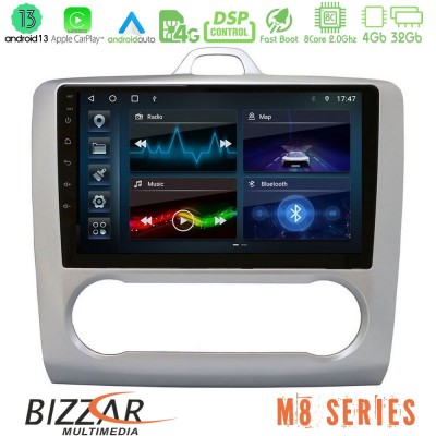 Bizzar M8 Series Ford Focus Auto AC 8core Android13 4+32GB Navigation Multimedia 9