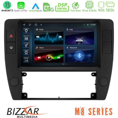 Bizzar M8 VW Passat B5 2001-2005 8core Android13 4+32GB Navigation Multimedia Tablet 9