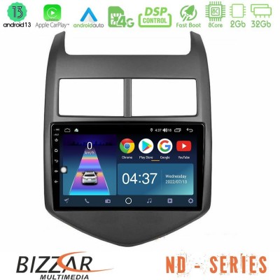 Bizzar ND Series 8Core Android13 2+32GB Chevrolet Aveo 2011-2017 Navigation Multimedia Tablet 9