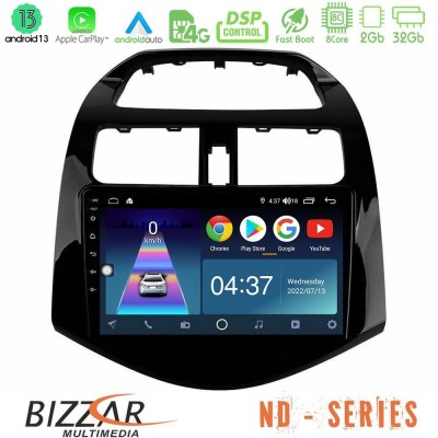 Bizzar ND Series 8Core Android13 2+32GB Chevrolet Spark 2009-2015 Navigation Multimedia Tablet 9