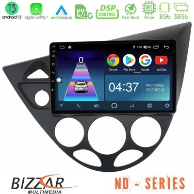 Bizzar ND Series 8Core Android13 2+32GB Ford Focus 1999-2004 Navigation Multimedia Tablet 9