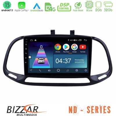 Bizzar ND Series 8Core Android13 2+32GB Fiat Doblo 2015-2022 Navigation Multimedia Tablet 9