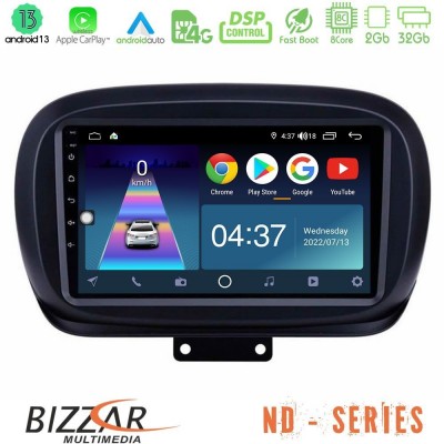 Bizzar ND Series 8Core Android13 2+32GB Fiat 500X Navigation Multimedia Tablet 9