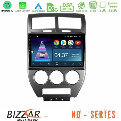 Bizzar ND Series 8Core Android13 2+32GB Jeep Compass/Patriot 2007-2009 Navigation Multimedia Tablet 10