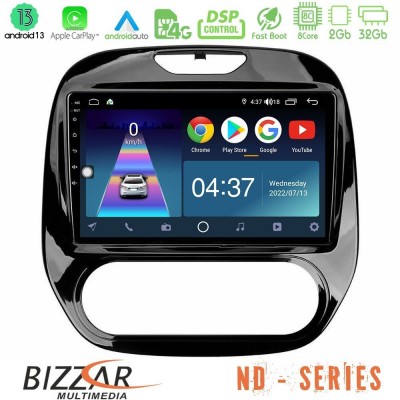 Bizzar ND Series 8Core Android13 2+32GB Renault Captur 2013-2019 (Manual AC) Navigation Multimedia Tablet 9