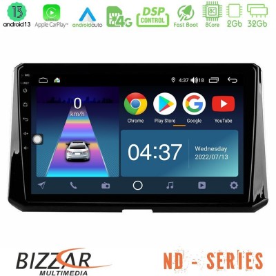 Bizzar ND Series 8Core Android13 2+32GB Toyota Corolla 2019-2022 Navigation Multimedia Tablet 9