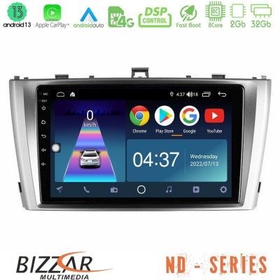 Bizzar ND Series 8Core Android13 2+32GB Toyota Avensis T27 Navigation Multimedia Tablet 9