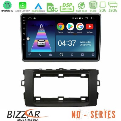 Bizzar ND Series 8Core Android13 2+32GB Toyota Auris 2013-2016 Navigation Multimedia Tablet 10