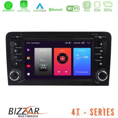 Bizzar OEM Audi A3 8P 4core Android12 2+32GB Navigation Multimedia Deckless 7