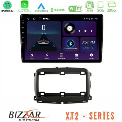 Bizzar XT2 Series 4Core Android13 2+32GB  Fiat 500 2016> Navigation Multimedia Tablet 9