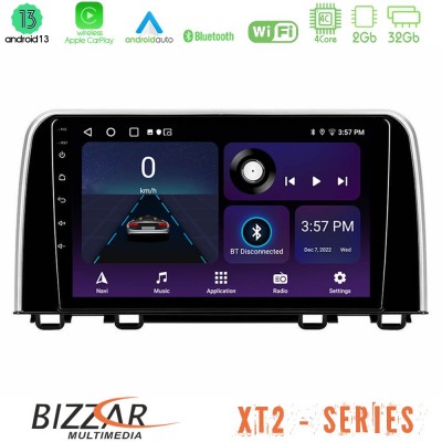 Bizzar XT2 Series 4Core Android13 2+32GB Honda CR-V 2019-> Navigation Multimedia Tablet 10