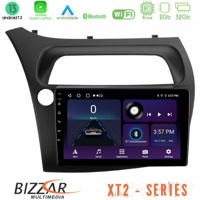 Bizzar XT2 Series 4Core Android13 2+32GB Honda Civic Navigation Multimedia Tablet 9