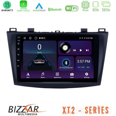 Bizzar XT2 Series 4Core Android13 2+32GB Mazda 3 2009-2014 Navigation Multimedia Tablet 9