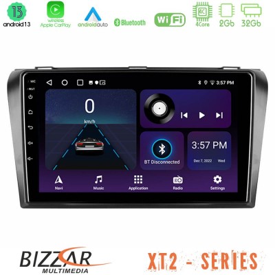 Bizzar XT2 Series 4Core Android13 2+32GB Mazda 3 2004-2009 Navigation Multimedia Tablet 9