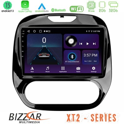 Bizzar XT2 Series 4Core Android13 2+32GB Renault Captur 2013-2019 (Manual AC) Navigation Multimedia Tablet 9