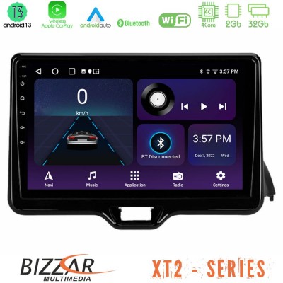 Bizzar XT2 Series 4Core Android13 2+32GB Toyota Yaris 2020-> Navigation Multimedia Tablet 9