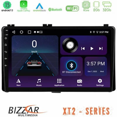 Bizzar XT2 Series 4Core Android13 2+32GB Toyota Corolla/Auris 2017-2019  Navigat-ion Multimedia Tablet 9