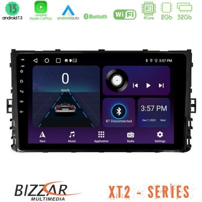 Bizzar XT2 Series 4Core Android13 2+32GB VW MQB 2017-> Navigation Multimedia Tablet 9