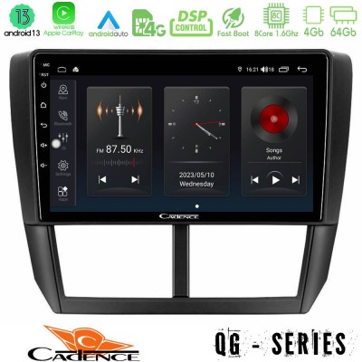 Cadence QG Series 8Core Android13 4+64GB Subaru Forester Navigation Multimedia Tablet 9