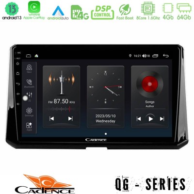 Cadence QG Series 8Core Android13 4+64GB Toyota Corolla 2019-2022 Navigation Multimedia Tablet 9