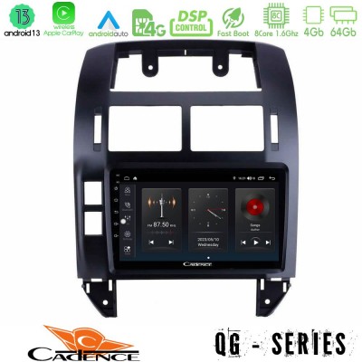 Cadence QG Series 8Core Android13 4+64GB VW Polo 2002-2009 Navigation Multimedia Tablet 9