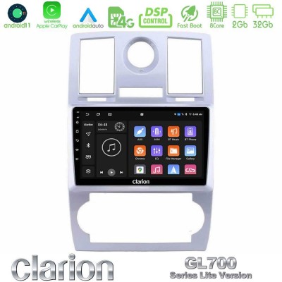 Clarion GL700 Lite Series 8Core Android11 2+32GB Chrysler 300C Navigation Multimedia Tablet 9