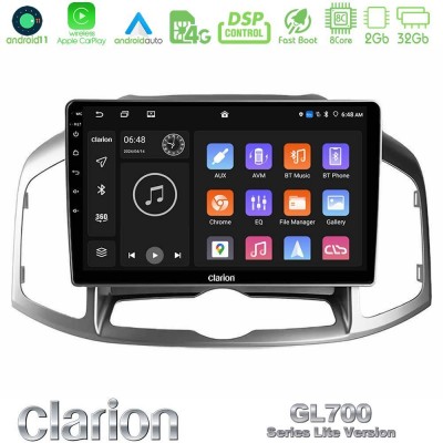 Clarion GL700 Lite Series 8Core Android11 2+32GB Chevrolet Captiva 2012-2016 Navigation Multimedia Tablet 9