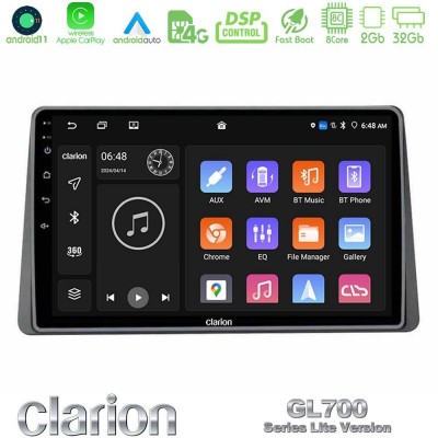 Clarion GL700 Lite Series Dacia Duster 2022-2024 8Core Android11 2+32GB Navigation Multimedia Tablet 9″ Με Carplay & Android Auto Με Carplay & Android Auto